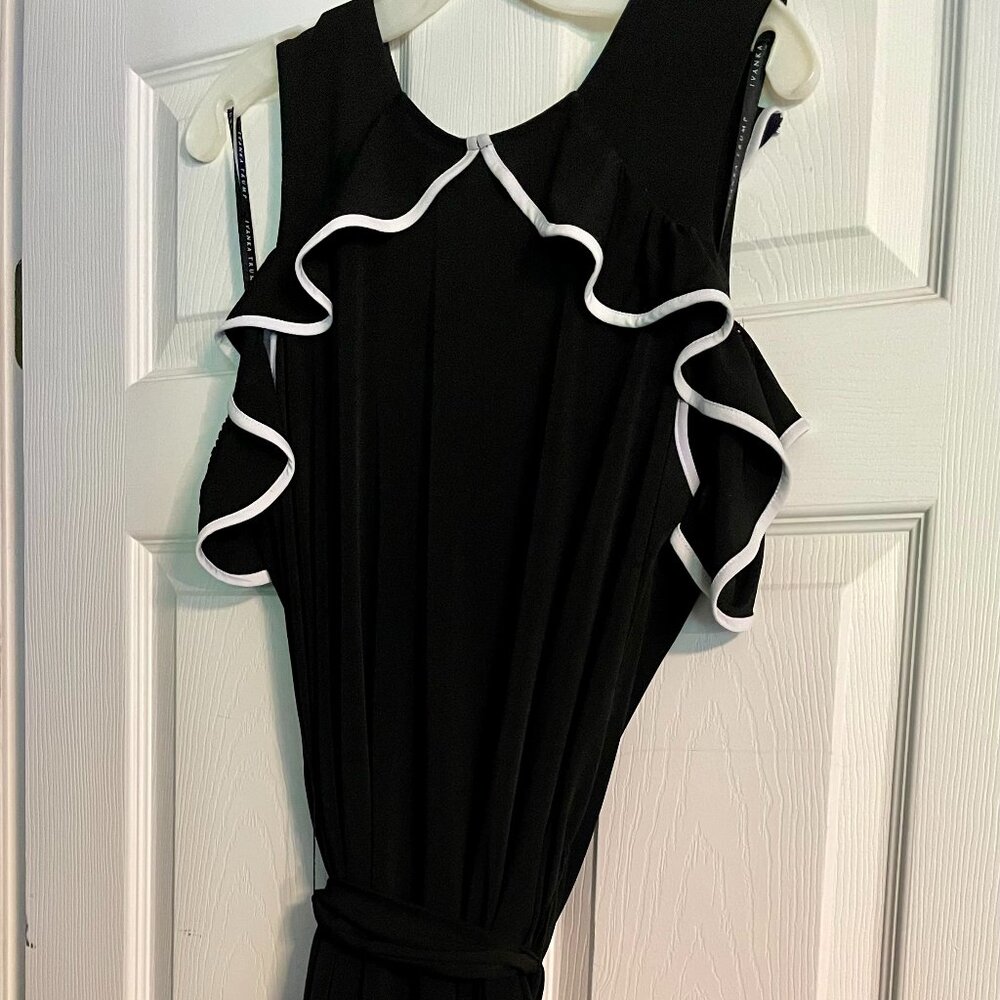 Black Belted, Cold Shoulder Dress